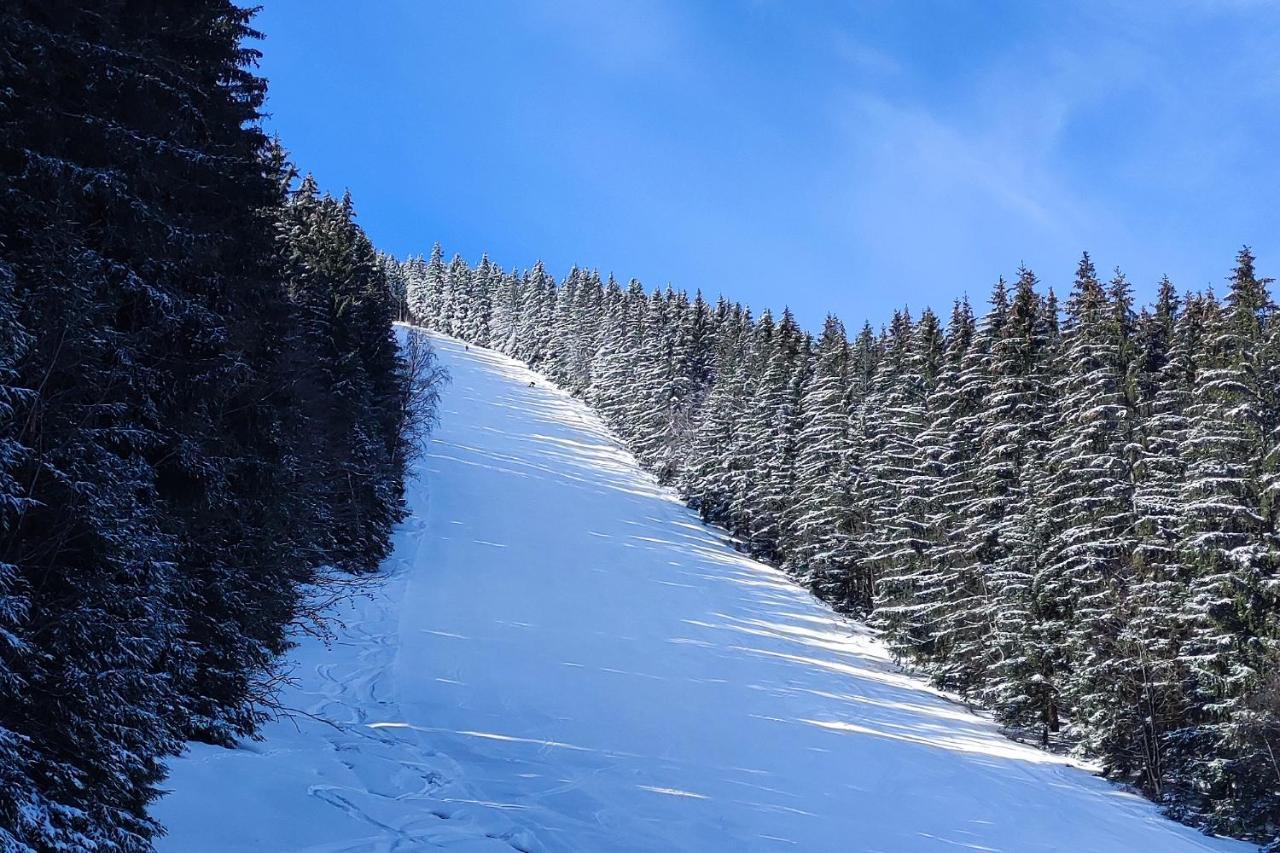 Enjoyharrachov - Atraktivni Slunny Klimatizovany Apartman 14 V Centru Harrachova Se Saunou, Parkovanim, Wifi-Wlan, Sat, Herni Konzoli, Pc S Win 10, Netflix Zdarma A Moznosti Dobijeni Auta S Jedinecnym Vyhledem Na Certovu Horu Se Skokanskymi Mustky Eksteriør billede